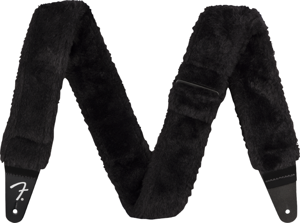 Fender Poodle Plush Strap Black - Gitarrengurt - Main picture