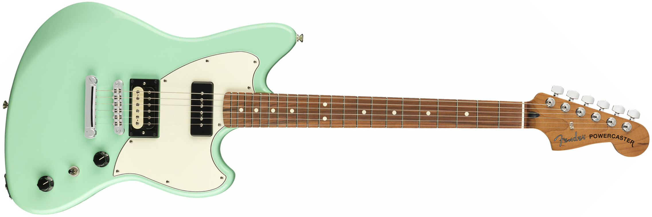 Fender Powercaster Alternate Reality Ltd Hp90 Ht Pf - Surf Green - Retro-Rock-E-Gitarre - Main picture