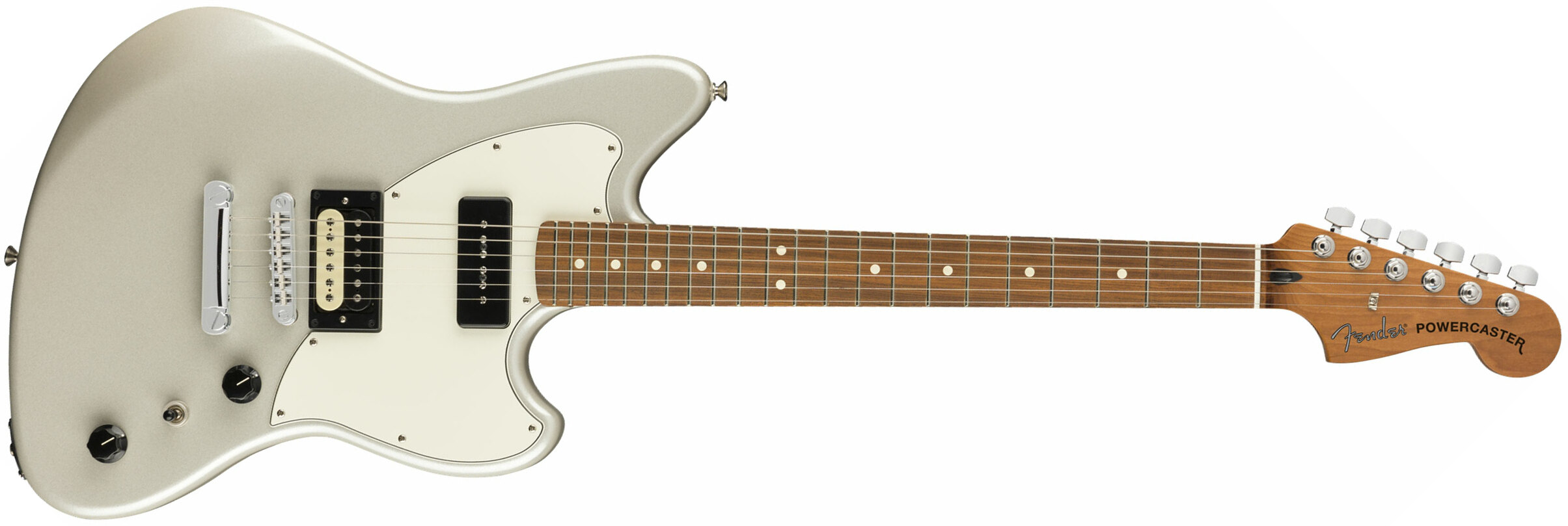 Fender Powercaster Alternate Reality Ltd Hp90 Ht Pf - White Opal - Retro-Rock-E-Gitarre - Main picture