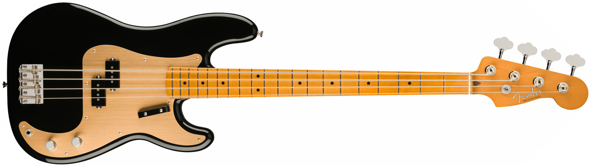 Fender Precision Bass 50s Vintera Ii Mex Mn - Black - Solidbody E-bass - Main picture