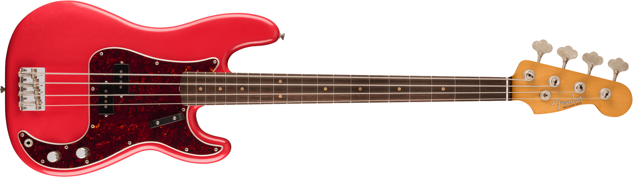 Fender Precision Bass 60s Road Worn Vintera 2 Ltd Mex Rw - Fiesta Red - Solidbody E-bass - Main picture