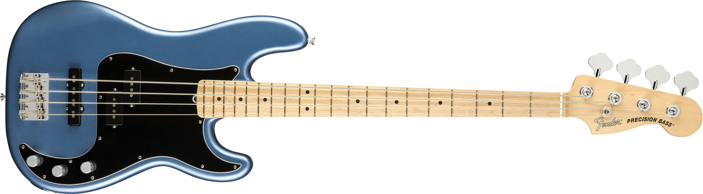 Fender Precision Bass American Performer Usa Mn - Satin Lake Placid Blue - Solidbody E-bass - Main picture