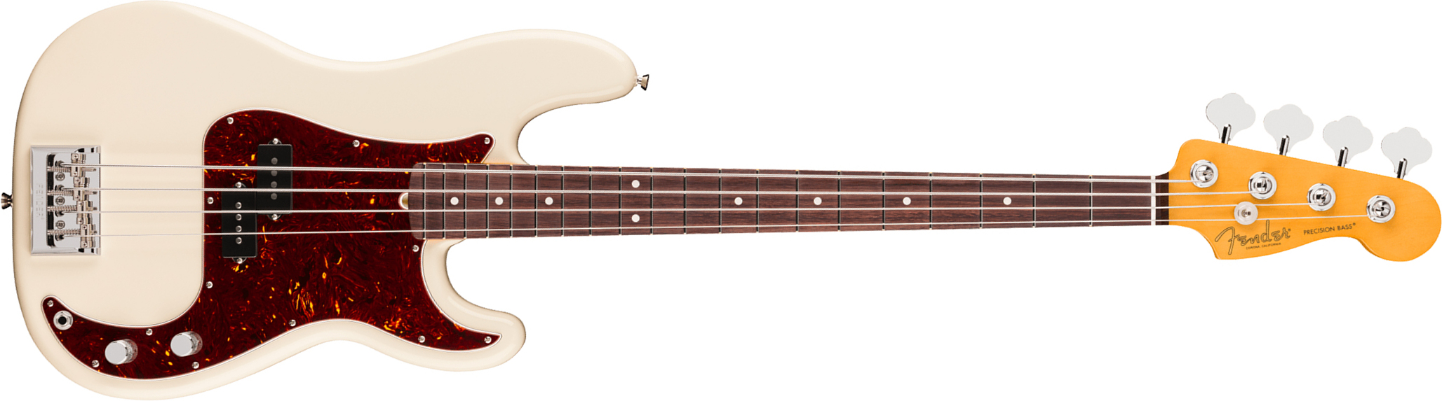 Fender Precision Bass American Pro. Usa Rw - Olympic White - Solidbody E-bass - Main picture