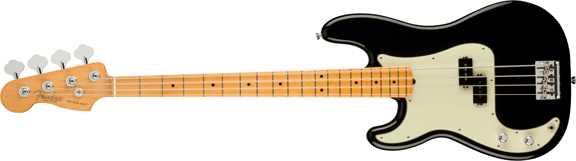 Fender Precision Bass American Professional Ii Lh Gaucher Usa Mn - Black - Solidbody E-bass - Main picture