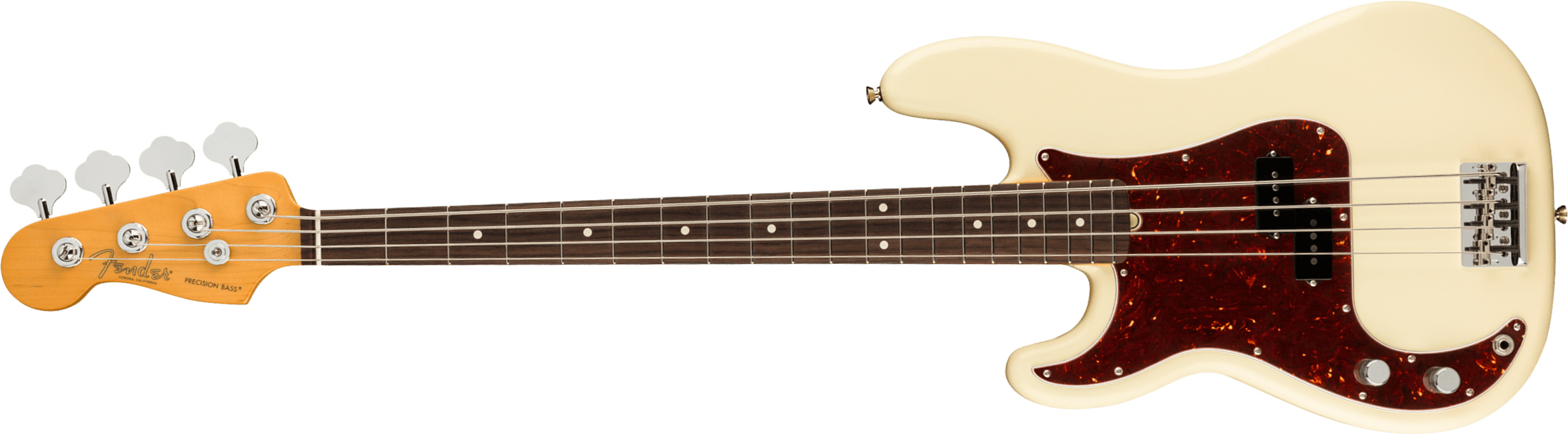 Fender Precision Bass American Professional Ii Lh Gaucher Usa Rw - Olympic White - Solidbody E-bass - Main picture