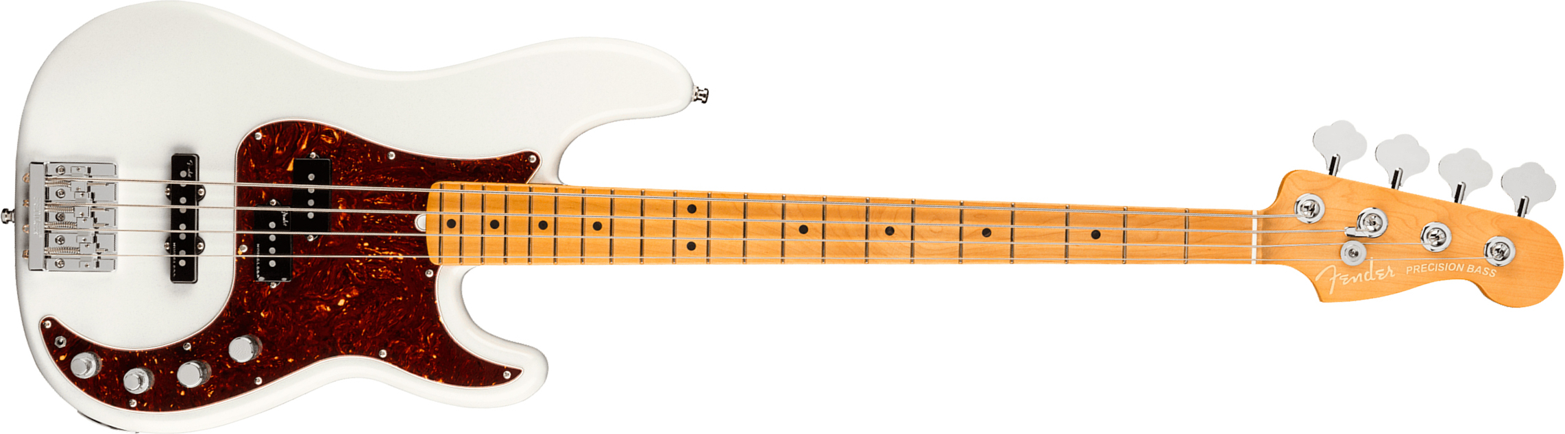 Fender Precision Bass American Ultra 2019 Usa Mn - Arctic Pearl - Solidbody E-bass - Main picture