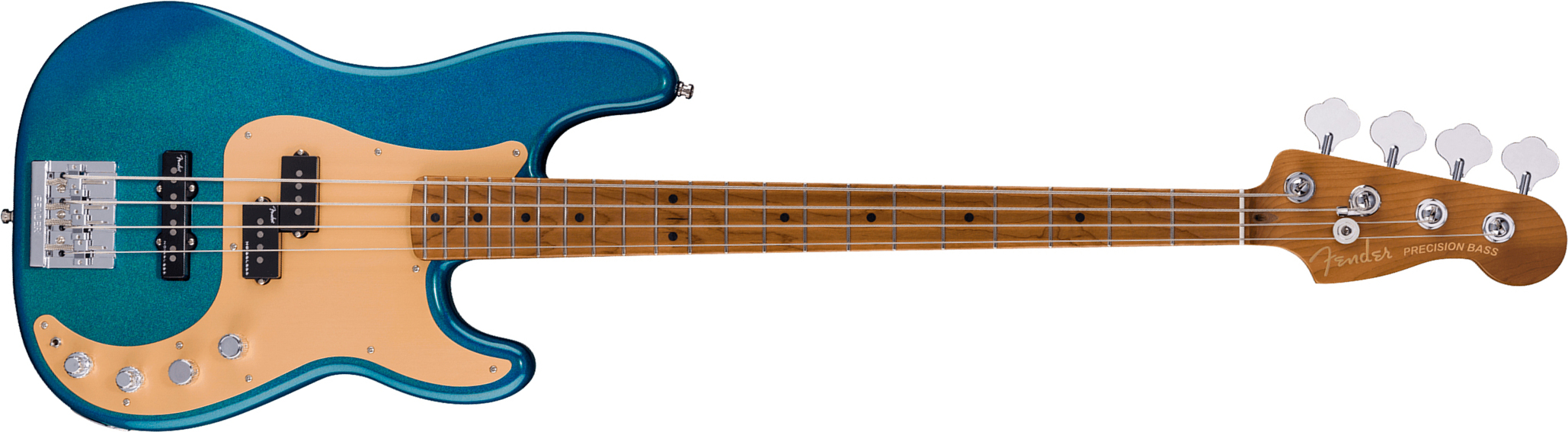 Fender Precision Bass American Ultra Ii Ltd Usa Active Mn - Aurora Metallic - Solidbody E-bass - Main picture