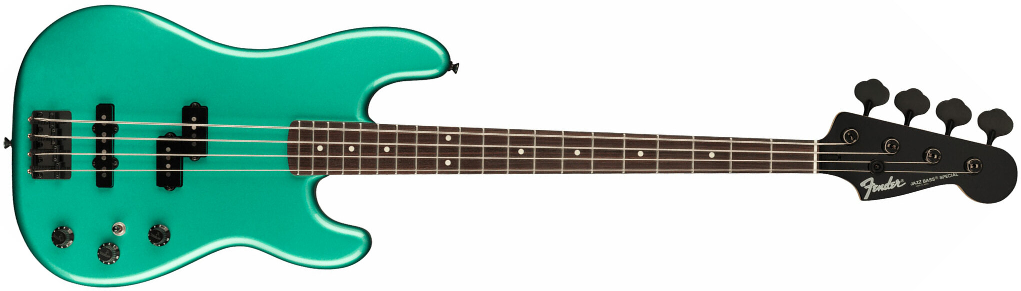 Fender Precision Bass Pj Boxer Jap Rw - Sherwood Green Metallic - Solidbody E-bass - Main picture