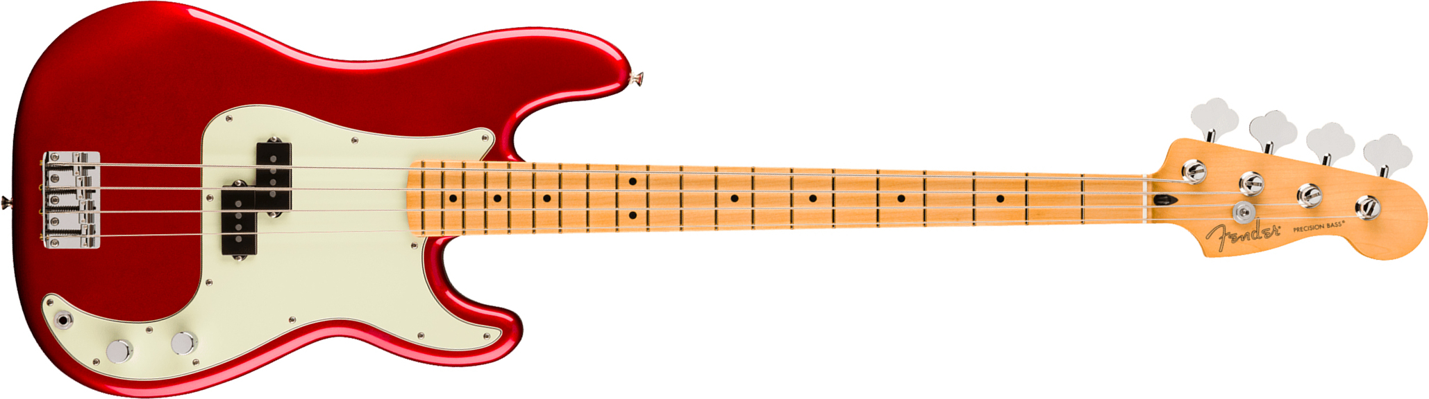 Fender Precision Bass Player Ii 75th Ann. Mex Ht 2s Mn - Candy Apple Red - Solidbody E-bass - Main picture
