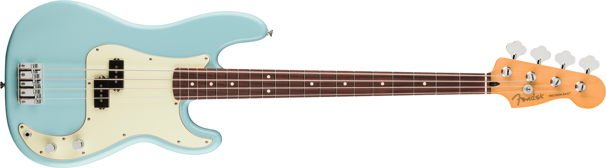 Fender Precision Bass Player Ii 75th Ann. Mex Ht 2s Rw - Daphne Blue - Solidbody E-bass - Main picture