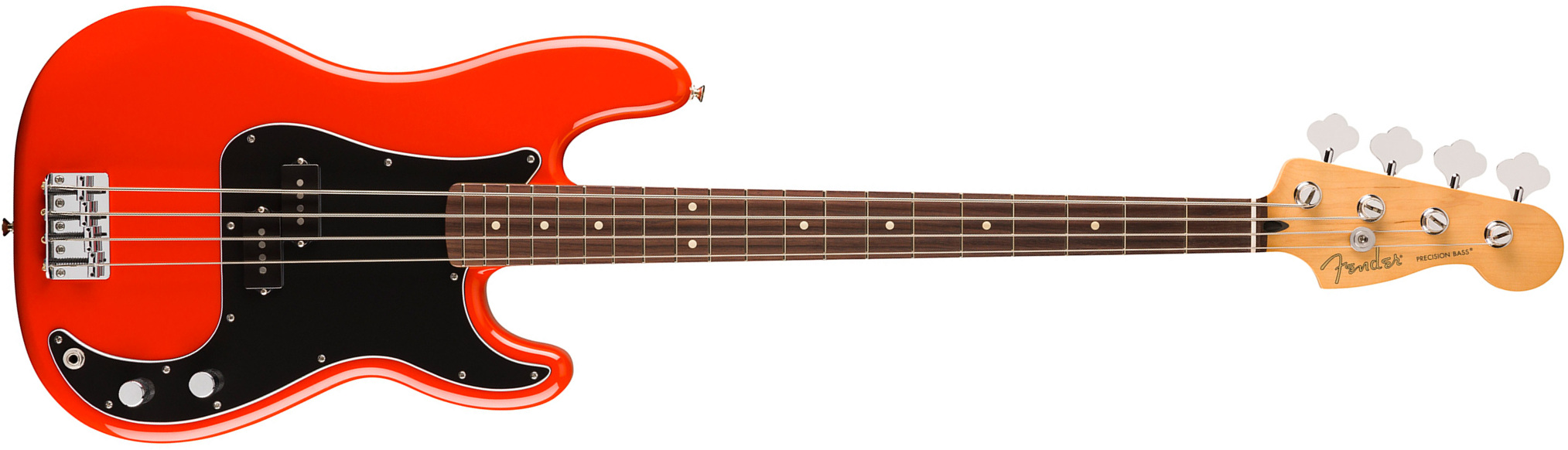Fender Precision Bass Player Ii Mex Rw - Coral Red - Solidbody E-bass - Main picture