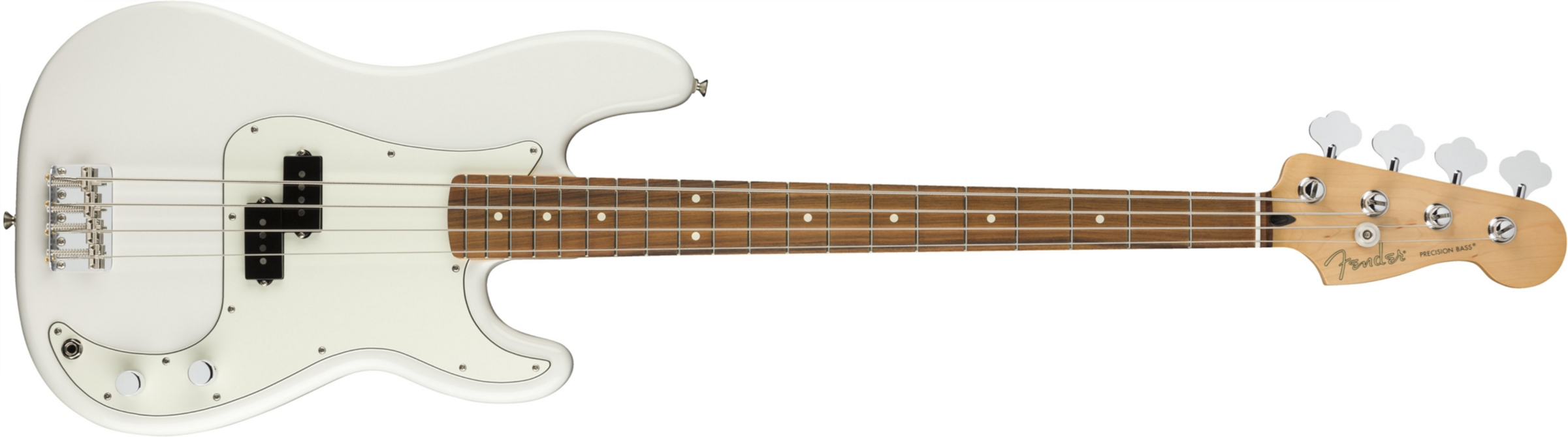 Fender Precision Bass Player Mex Pf - Polar White - Solidbody E-bass - Main picture
