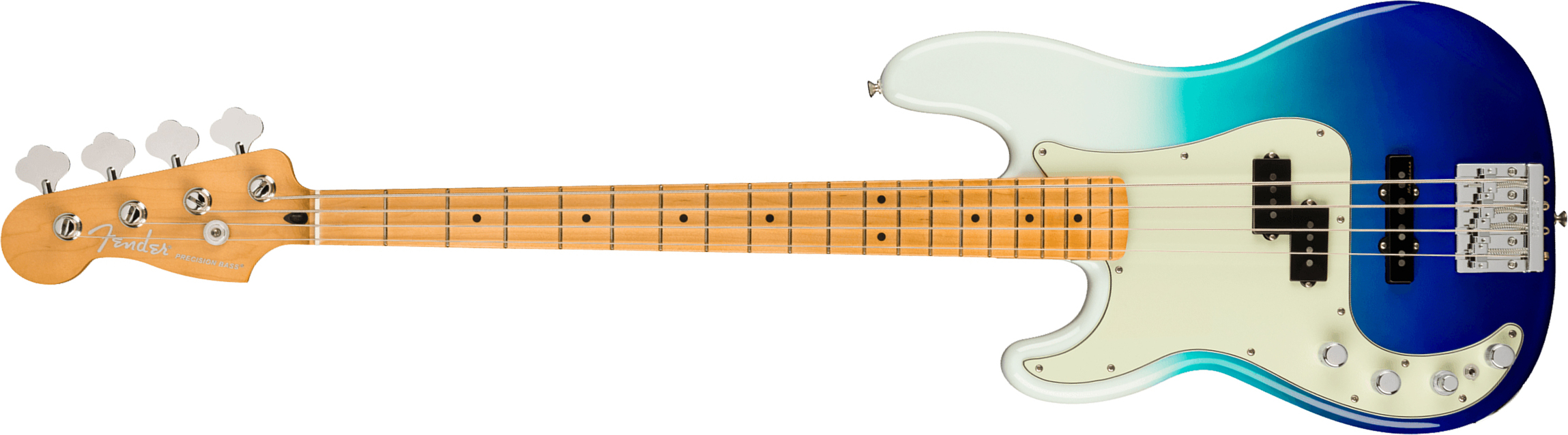 Fender Precision Bass Player Plus Lh Mex Gaucher Active Mn - Belair Blue - Solidbody E-bass - Main picture