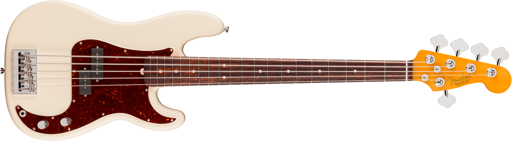 Fender Precision Bass V American Pro. Usa 5c Rw - Olympic White - Solidbody E-bass - Main picture