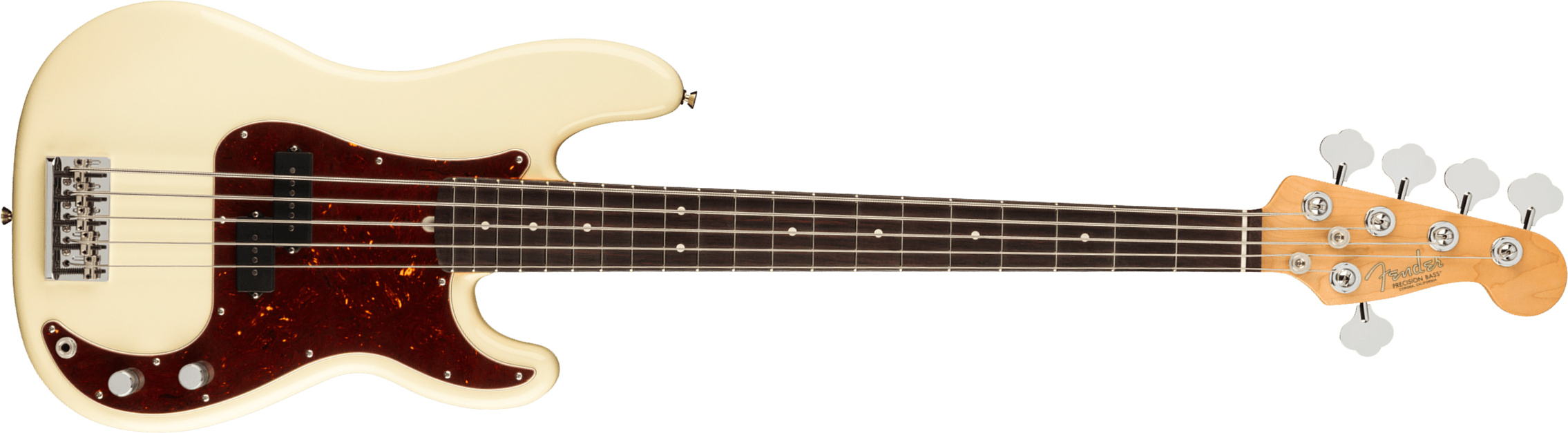 Fender Precision Bass V American Professional Ii Usa 5-cordes Rw - Olympic White - Solidbody E-bass - Main picture