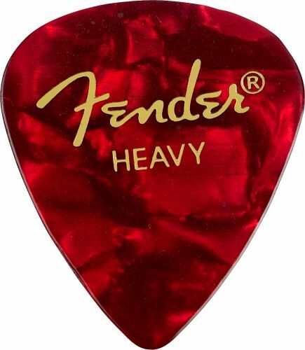 Fender Premium Celluloid 351 Heavy Red Moto - Plektren - Main picture