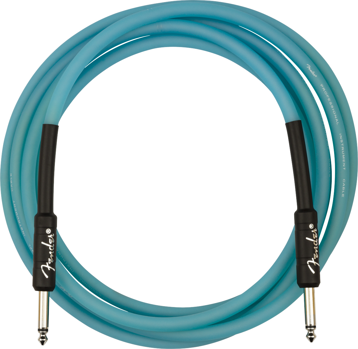 Fender Pro Glow In The Dark Instrument Cable Droit/droit 10ft Blue - Kabel - Main picture