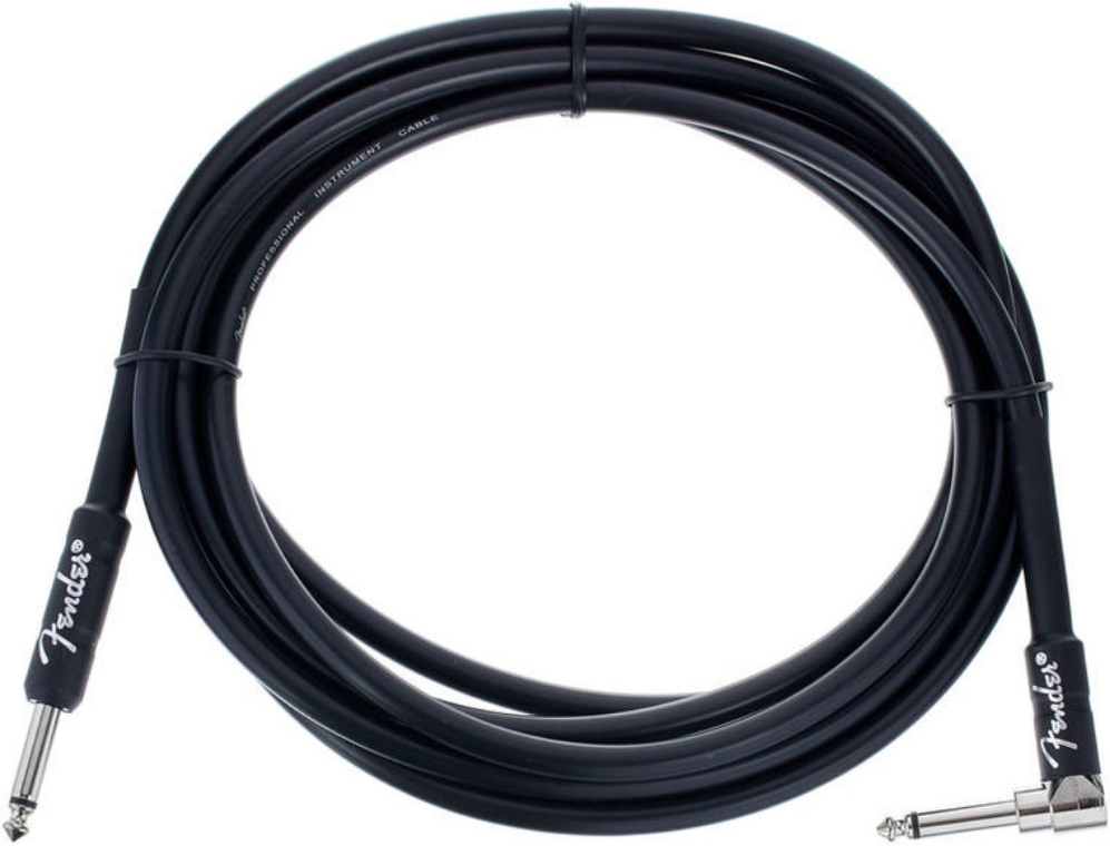 Fender Professional Instrument Cable Droit/coude 10ft Black - Kabel - Main picture
