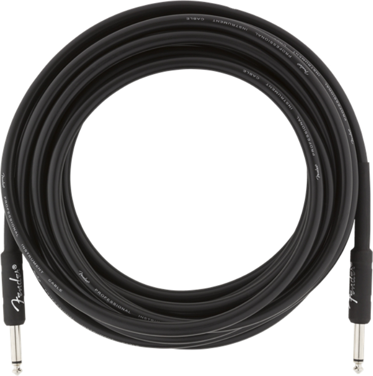 Fender Professional Instrument Cable Droit/droit 18.6ft Black - Kabel - Main picture