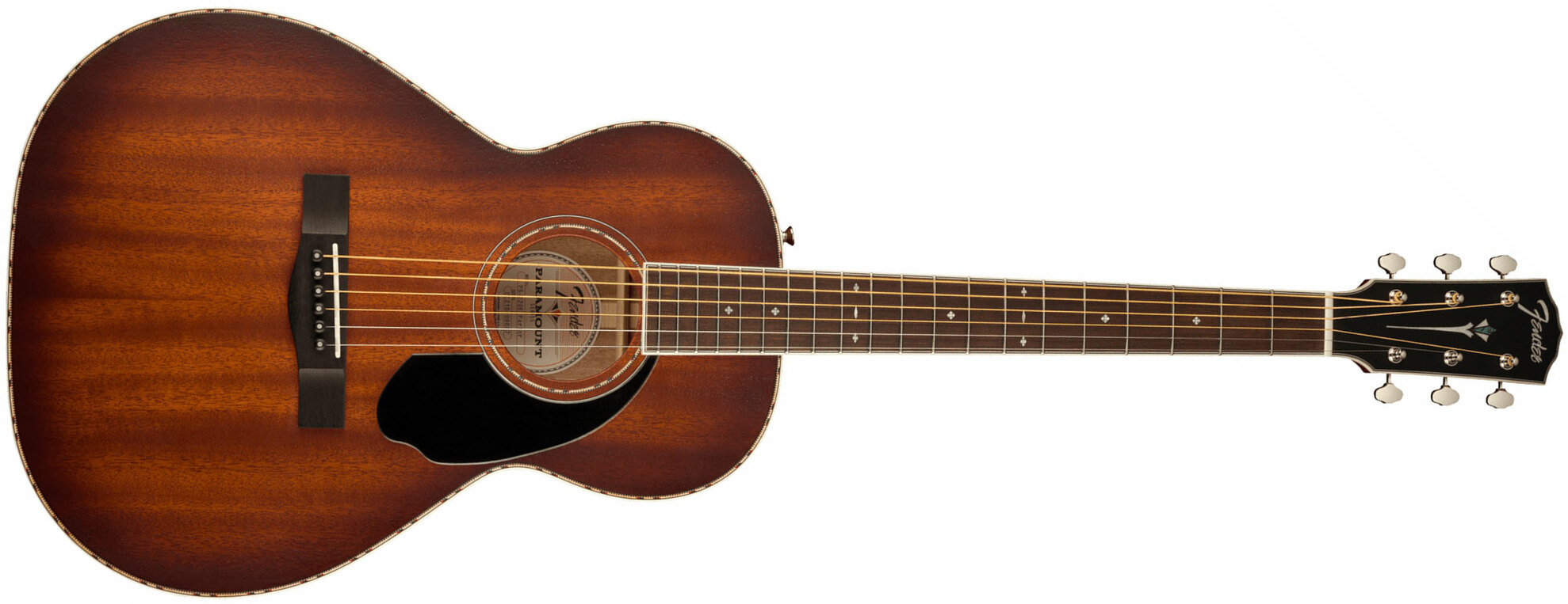Fender Ps-220e Paramount All Mahogany Parlor Tout Acajou Ova - Aged Cognac Burst - Elektroakustische Gitarre - Main picture