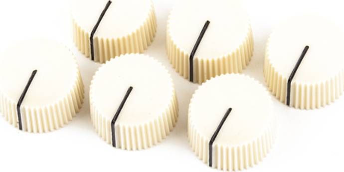 Fender Pure Vintage Radio Amplifier Knobs X6 Cream - Knöpfe für Verstärker - Main picture