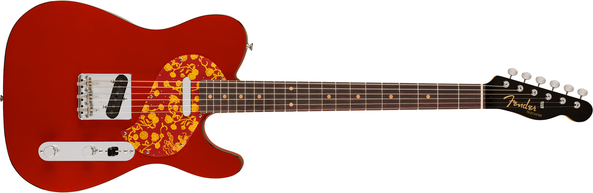 Fender Rafael Saadiq Tele Ltd Signature Usa 2s Ht Rw - Dark Metallic Red - Signature-E-Gitarre - Main picture