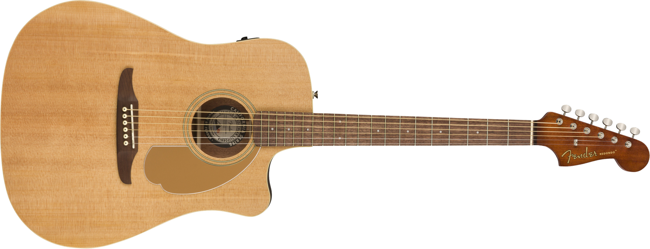 Fender Redondo California Player Dreadnought Cw Epicea Acajou Wal - Natural - Elektroakustische Gitarre - Main picture