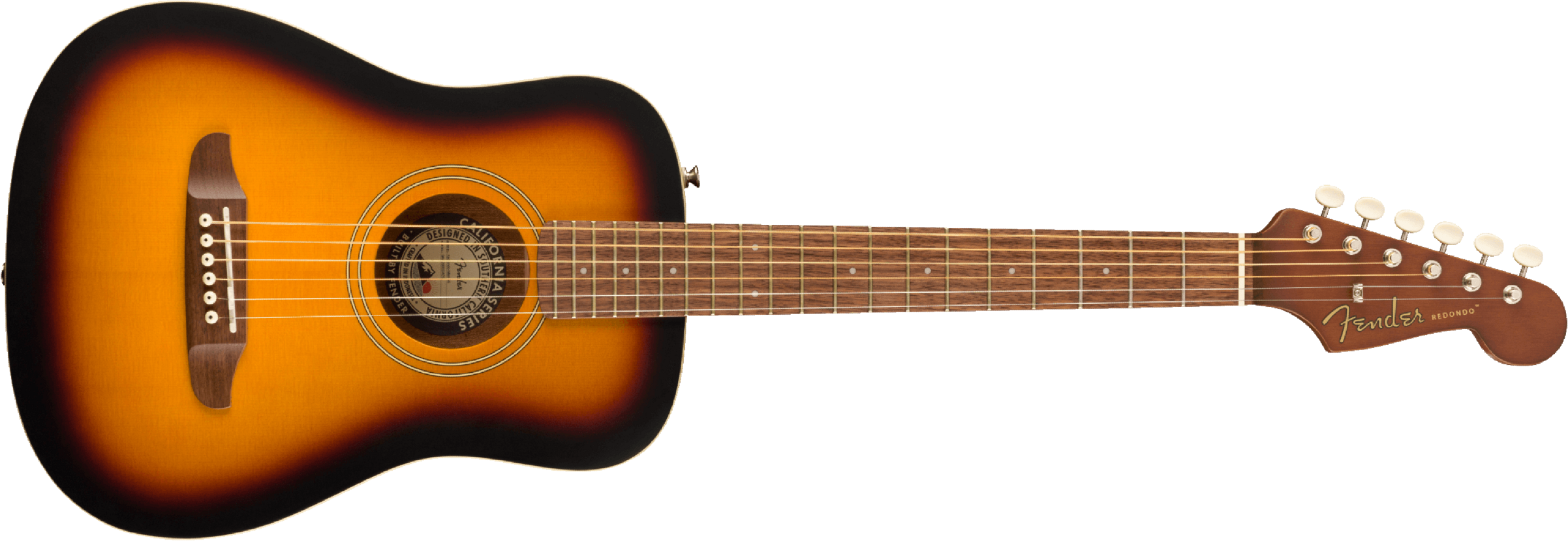 Fender Redondo Mini Dreadnought Epicea Acajou Pf - Sunburst - Western-Reisegitarre - Main picture