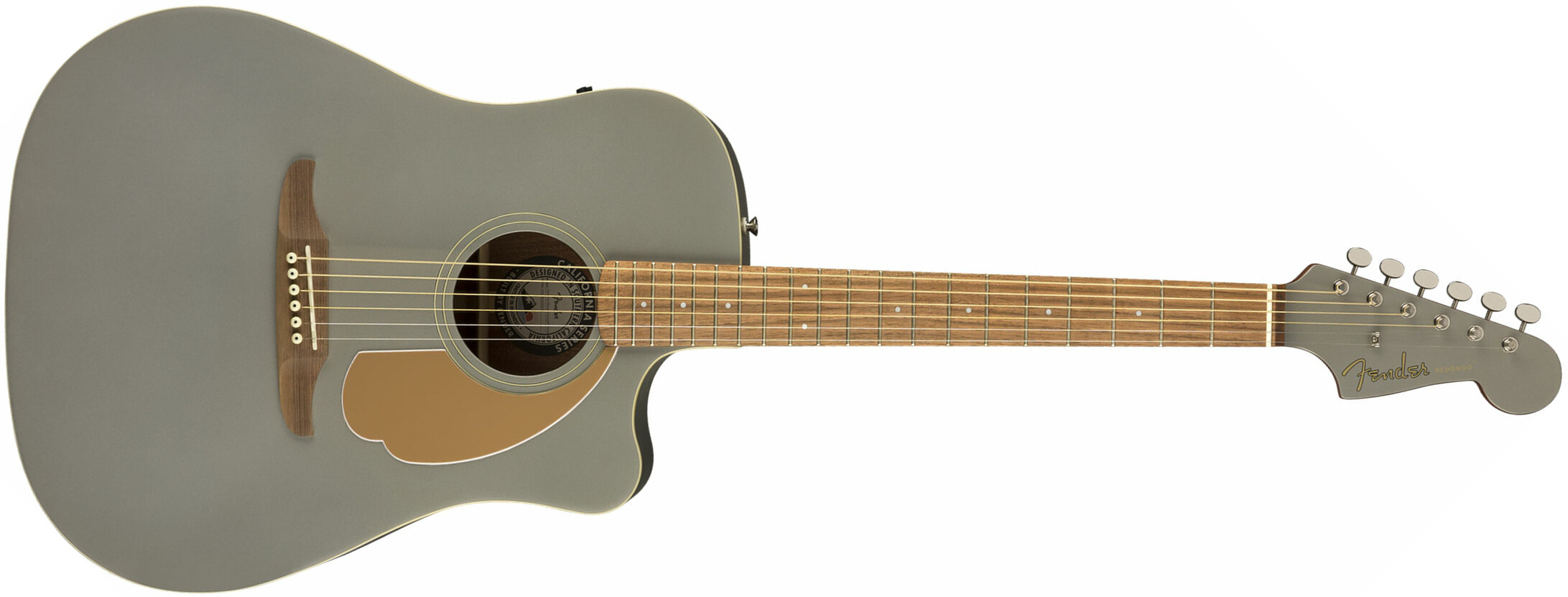 Fender Redondo Player California Dreadnought Cw Epicea Acajou Wal - Slate Satin - Elektroakustische Gitarre - Main picture