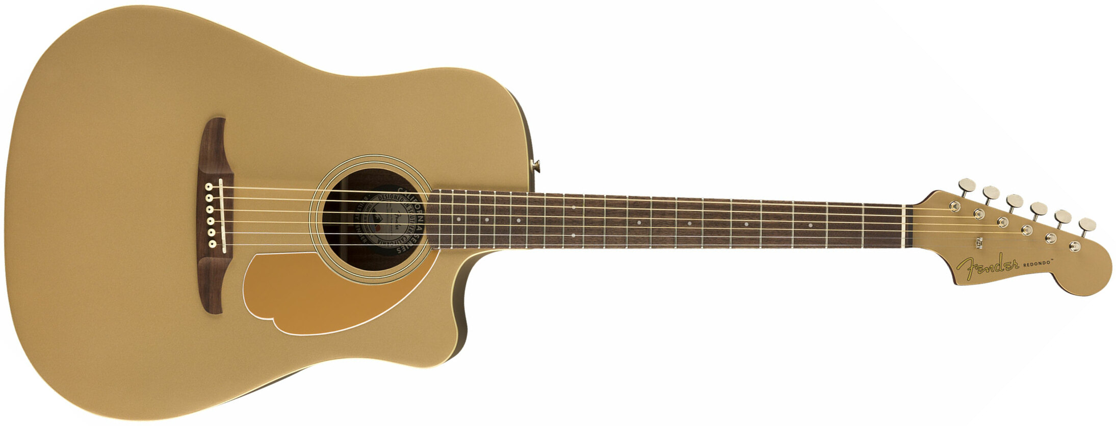 Fender Redondo Player California Dreadnought Cw Epicea Acajou Wal - Bronze Satin - Elektroakustische Gitarre - Main picture