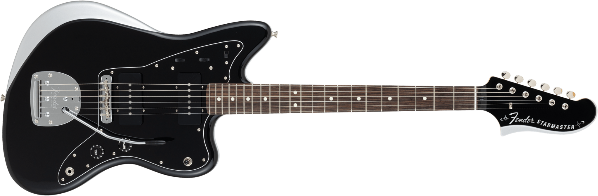Fender Starmaster Mij Ltd Jap 2s Trem Rw - Black - Retro-Rock-E-Gitarre - Main picture