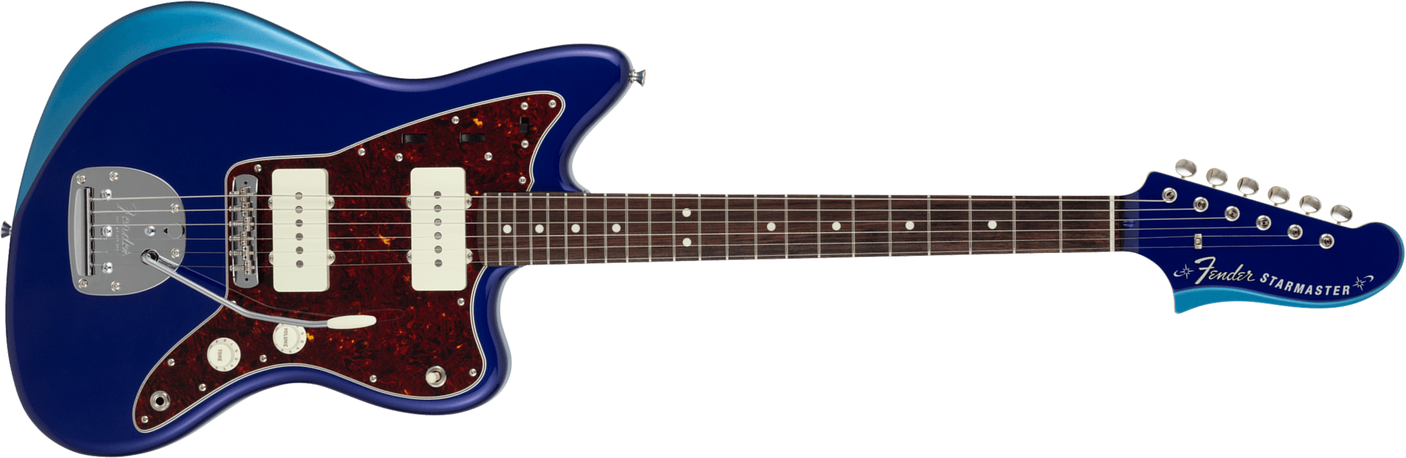 Fender Starmaster Mij Ltd Jap 2s Trem Rw - Jupiter Blue - Retro-Rock-E-Gitarre - Main picture