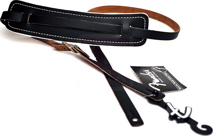 Fender Vintage Standard Leather Strap Black - Gitarrengurt - Main picture