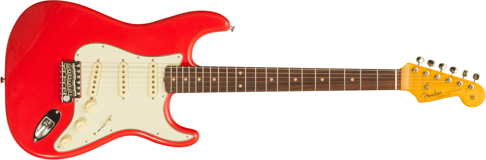 Fender Strat 1961 American Vintage Ii Ltd Usa 3s Trem Rw - Fiesta Red - E-Gitarre in Str-Form - Main picture