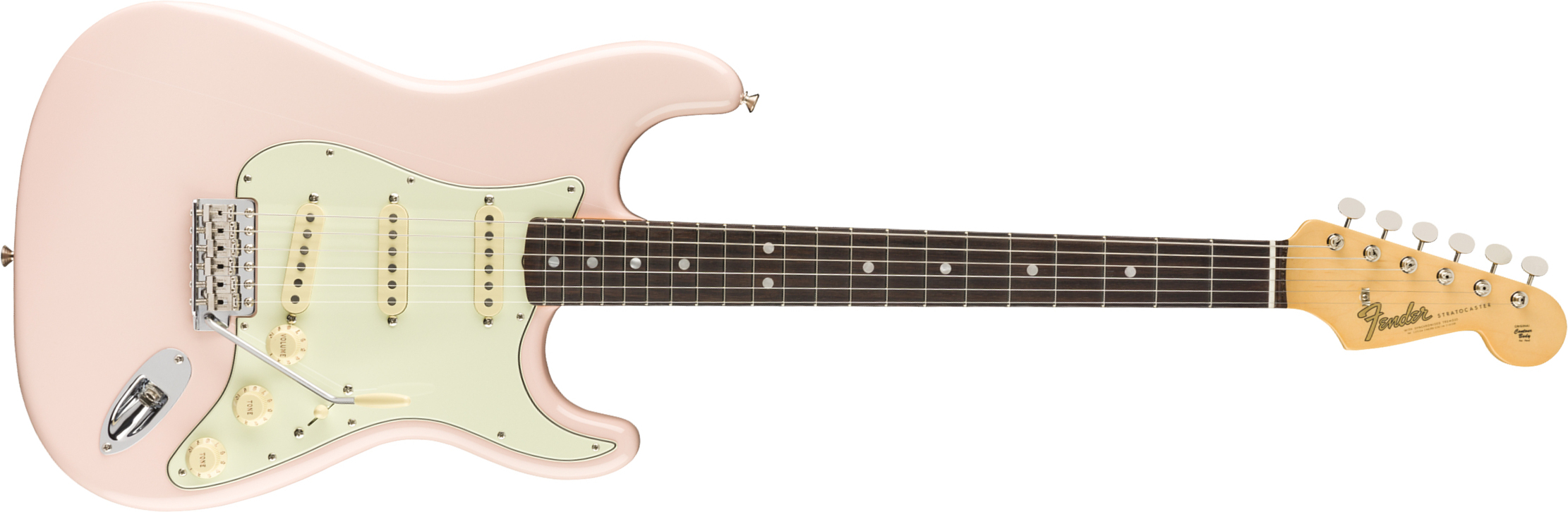Fender Strat '60s American Original Usa Sss Rw - Shell Pink - E-Gitarre in Str-Form - Main picture