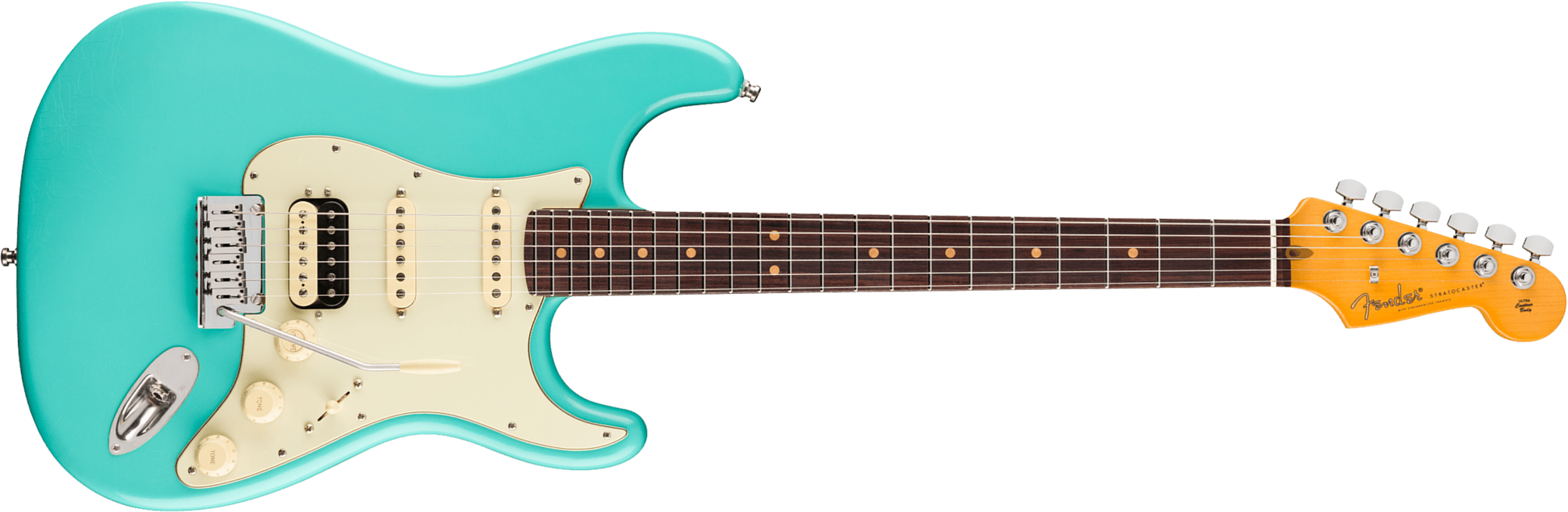 Fender Strat 60s Hss American Ultra Luxe Vintage Usa 3s Trem Rw - Sea Foam Green - E-Gitarre in Str-Form - Main picture