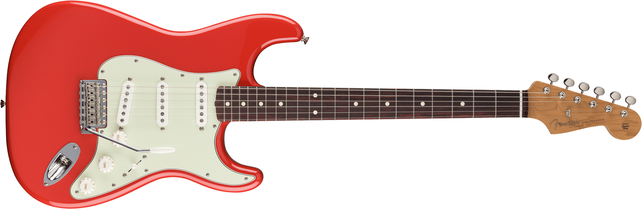 Fender Strat 60s Vintera 2 Ltd 3s Custom Shop Trem Rw - Fiesta Red - E-Gitarre in Str-Form - Main picture