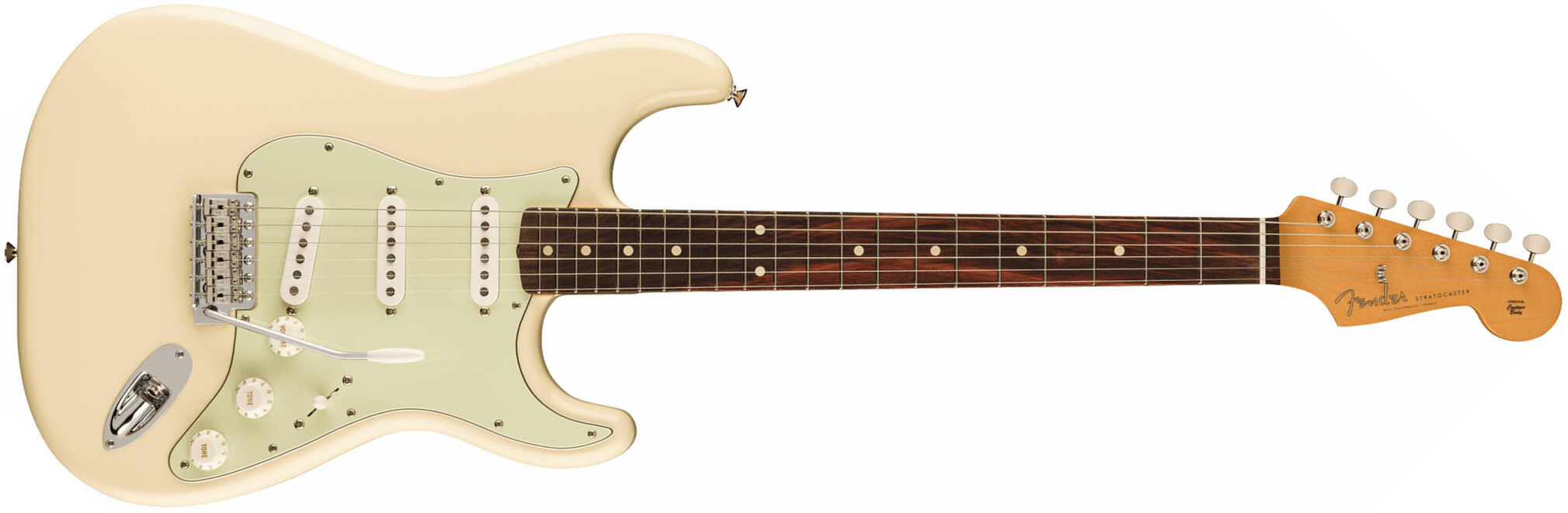 Fender Strat 60s Vintera 2 Mex 3s Trem Rw - Olympic White - E-Gitarre in Str-Form - Main picture