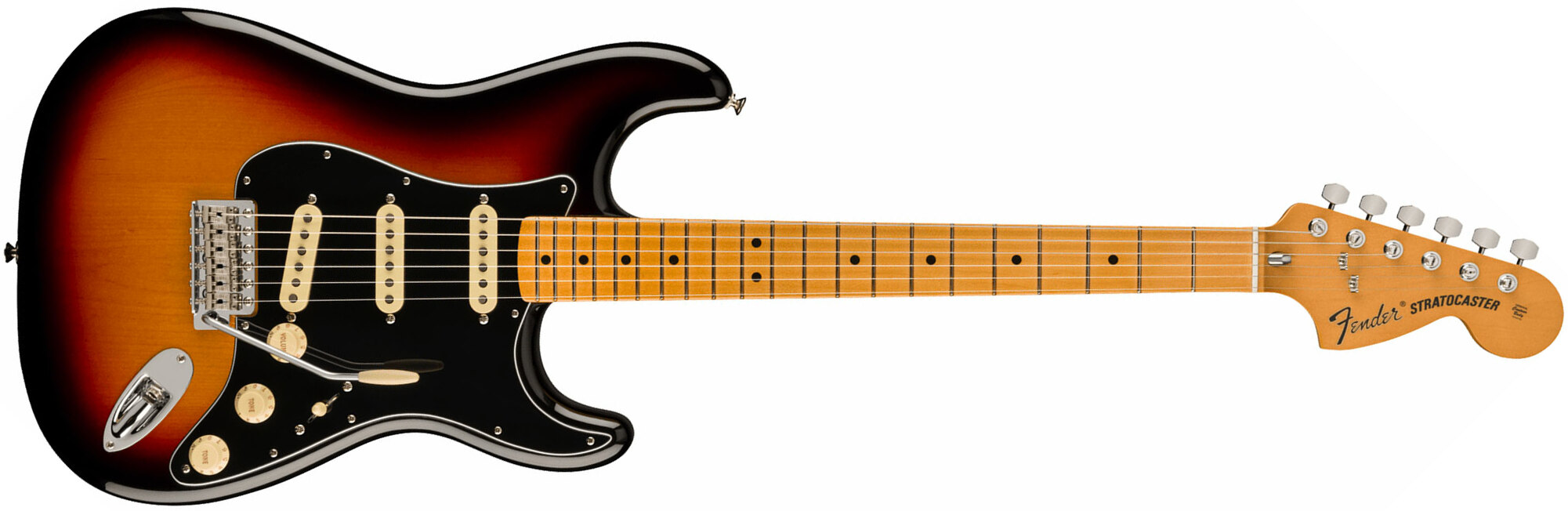 Fender Strat 70s Vintera 2 Mex 3s Trem Mn - 3-color Sunburst - E-Gitarre in Str-Form - Main picture