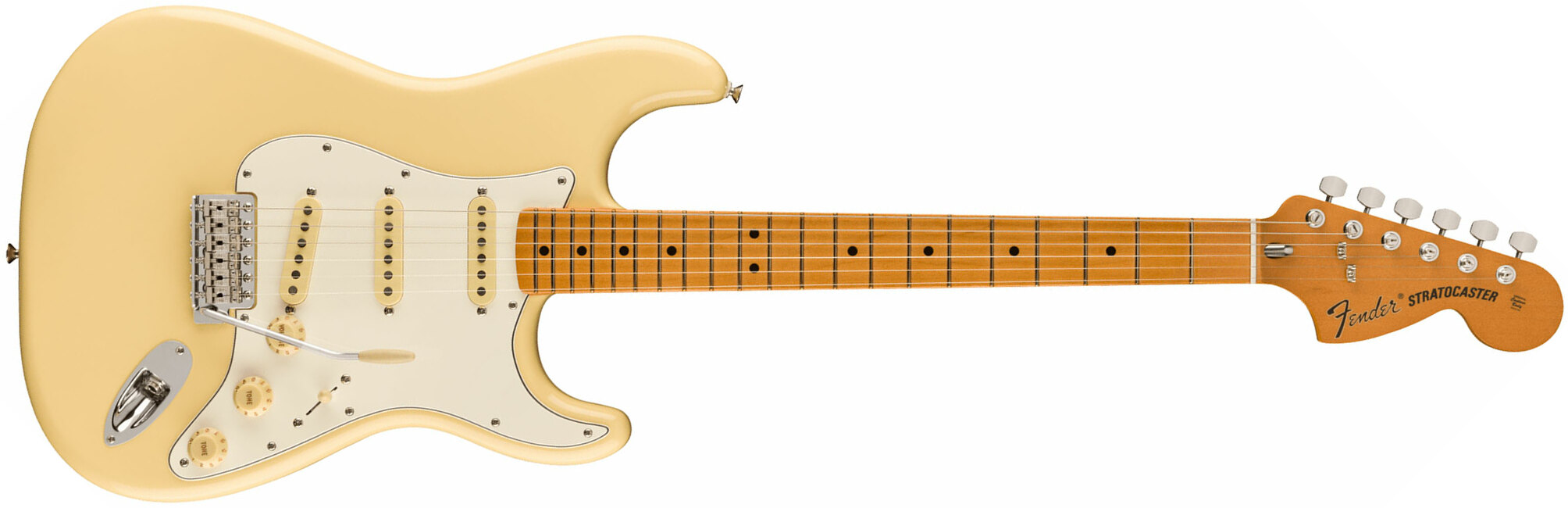 Fender Strat 70s Vintera 2 Mex 3s Trem Mn - Vintage White - E-Gitarre in Str-Form - Main picture