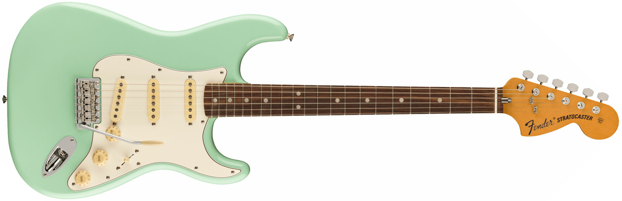 Fender Strat 70s Vintera 2 Mex 3s Trem Rw - Surf Green - E-Gitarre in Str-Form - Main picture