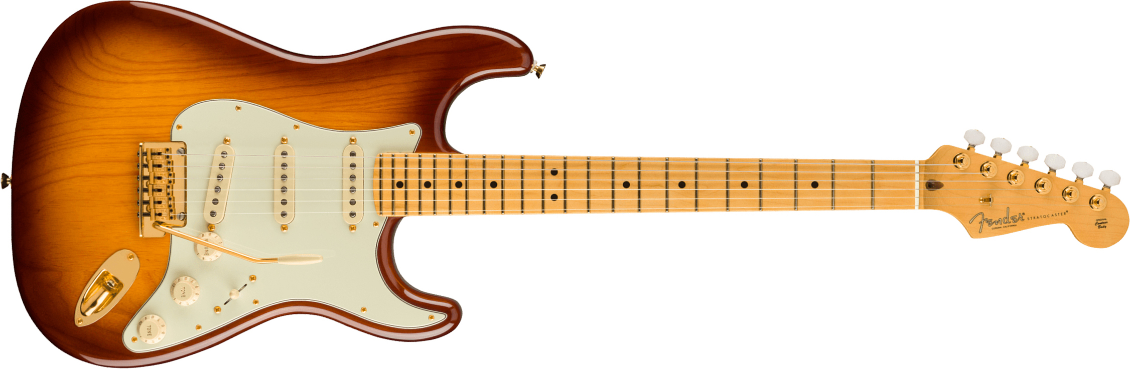 Fender Strat 75th Anniversary Commemorative Ltd Usa Mn +etui - 2-color Bourbon Burst - E-Gitarre in Str-Form - Main picture