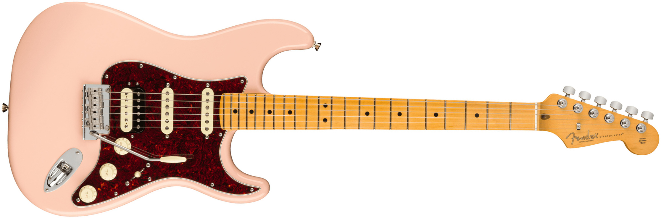 Fender Strat American Pro Ii Ltd Hss Trem Mn - Shell Pink - E-Gitarre in Str-Form - Main picture