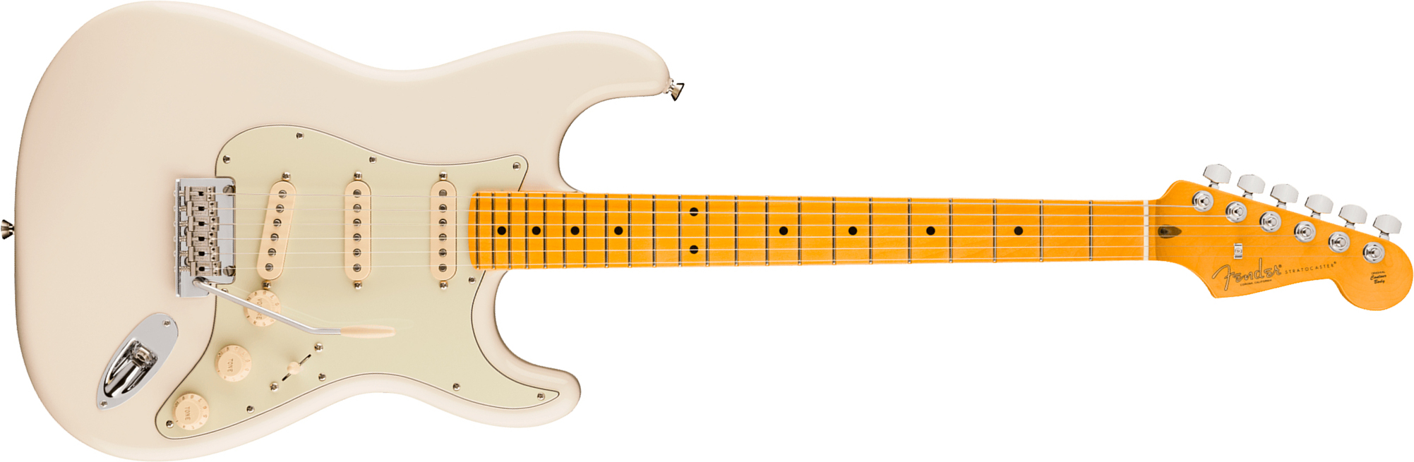 Fender Strat American Pro. Usa  3s Trem Mn - Olympic White - E-Gitarre in Str-Form - Main picture