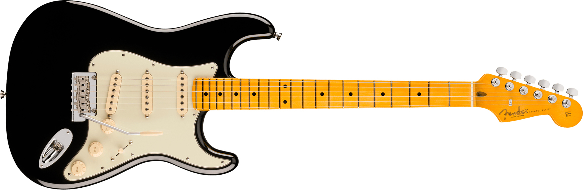 Fender Strat American Pro. Usa  3s Trem Mn - Black - E-Gitarre in Str-Form - Main picture