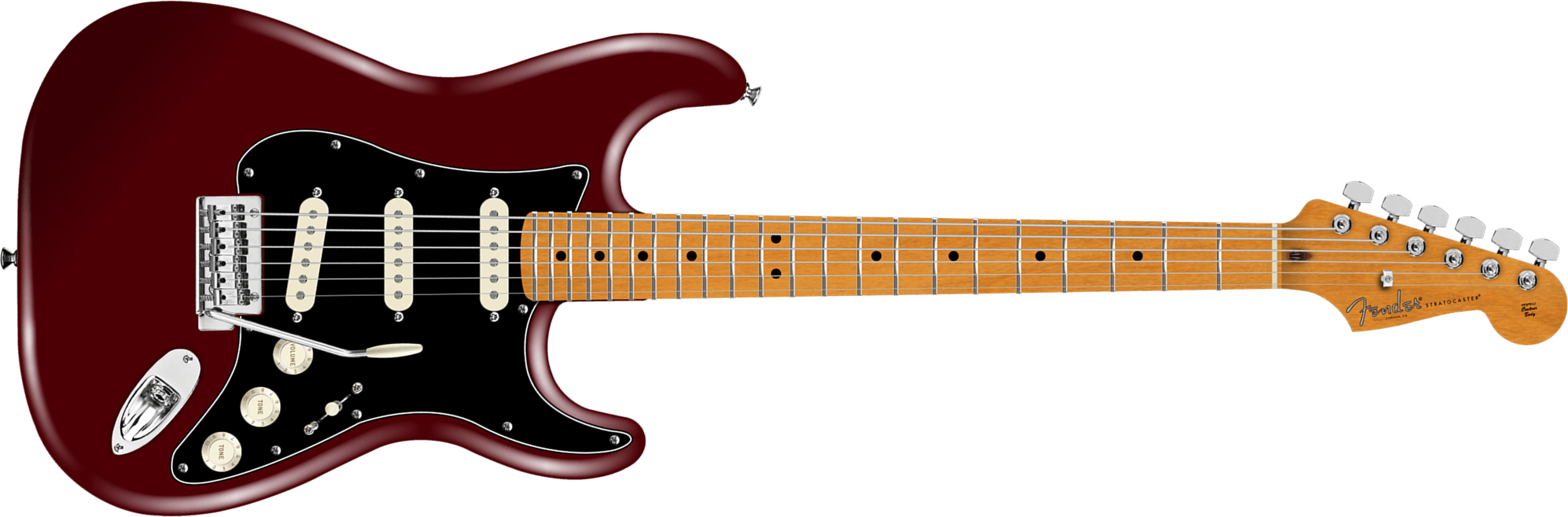 Fender Strat American Pro. Usa  3s Trem Mn - Oxblood - E-Gitarre in Str-Form - Main picture