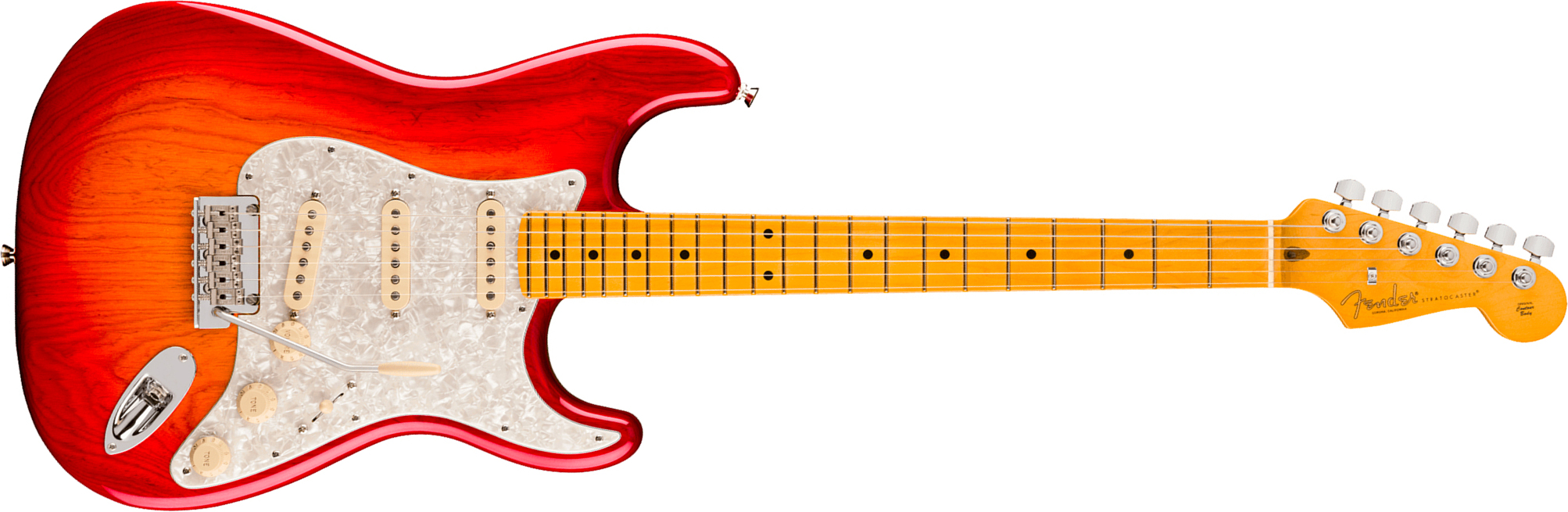 Fender Strat American Pro. Usa  3s Trem Mn - Aged Cherry Burst - E-Gitarre in Str-Form - Main picture