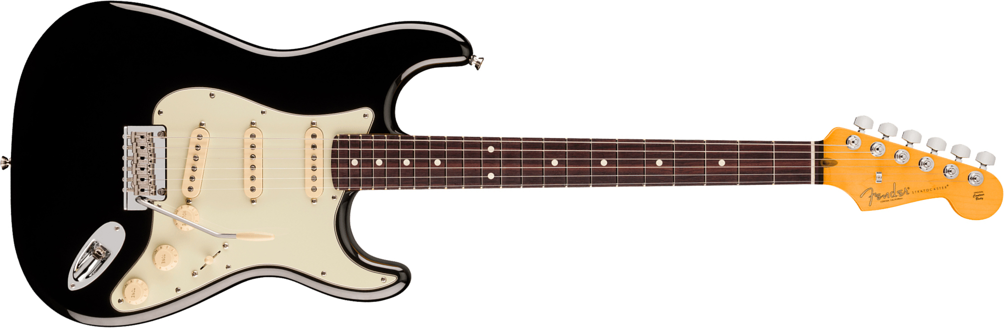 Fender Strat American Pro. Usa  3s Trem Rw - Black - E-Gitarre in Str-Form - Main picture