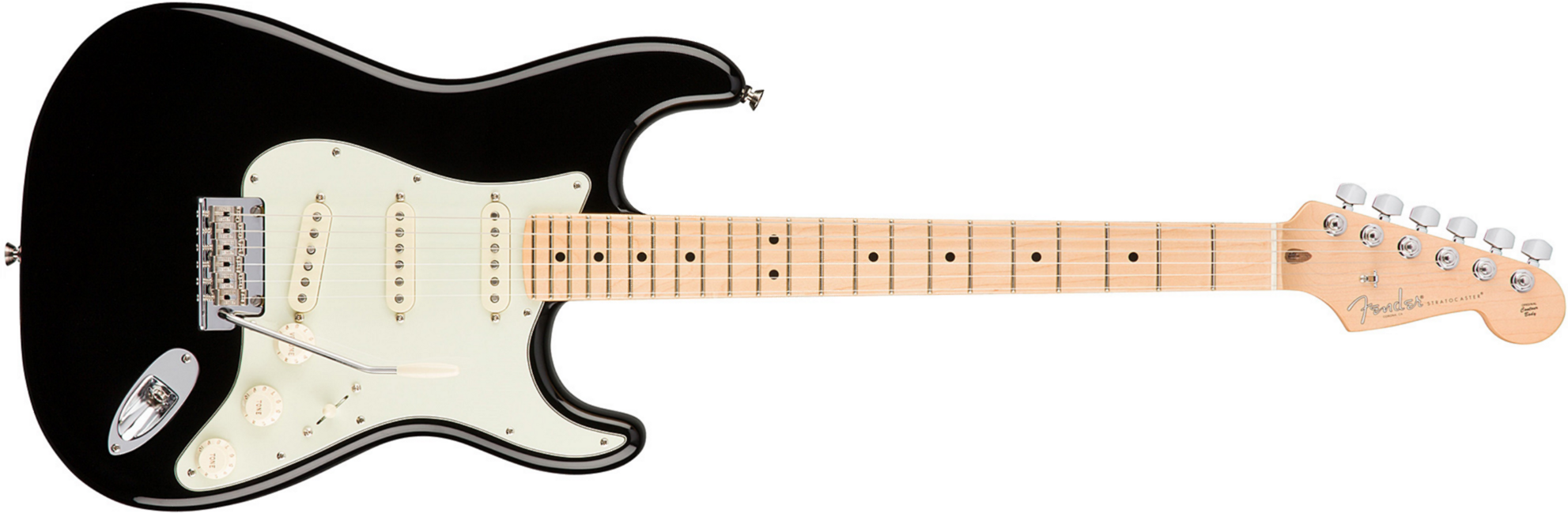 Fender Strat American Professional 2017 3s Usa Mn - Black - E-Gitarre in Str-Form - Main picture