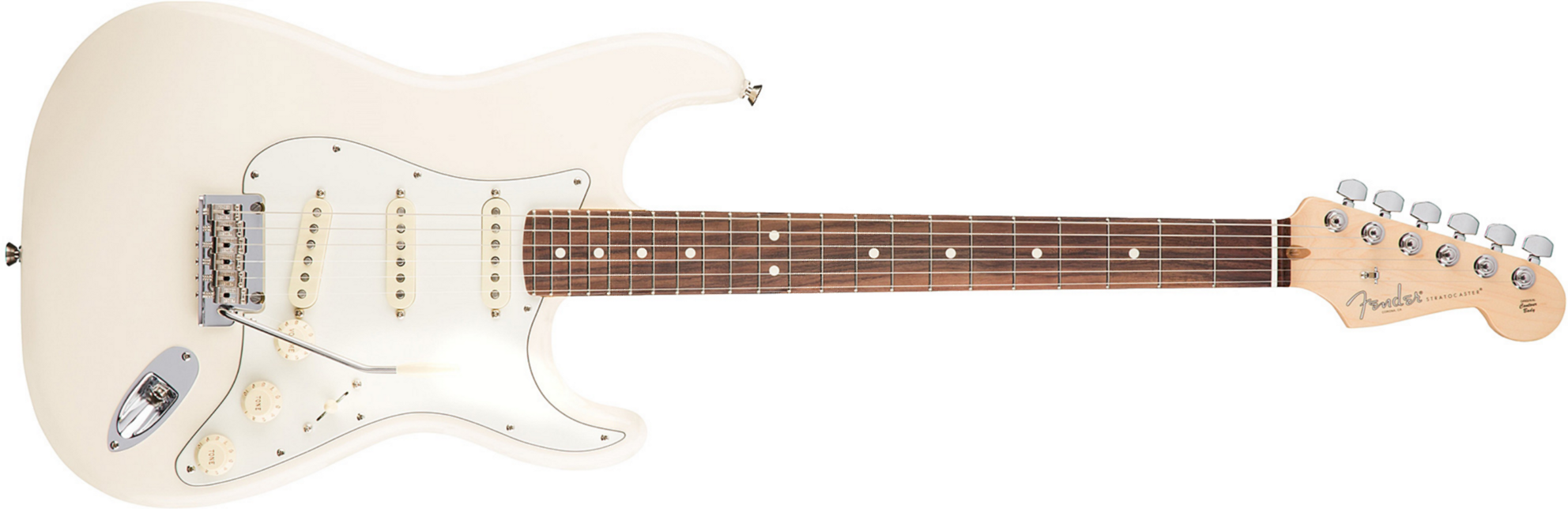 Fender Strat American Professional 2017 3s Usa Rw - Olympic White - E-Gitarre in Str-Form - Main picture